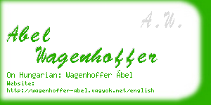 abel wagenhoffer business card